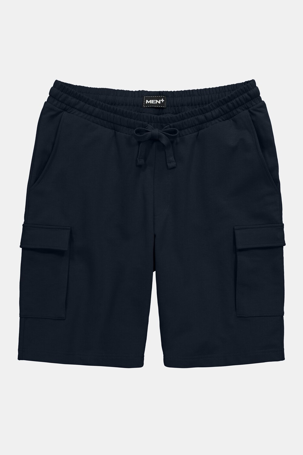 Stora storlekar Mjukisshorts i cargostil, Her, blå, storlek: 5XL, Bomull, Men Plus