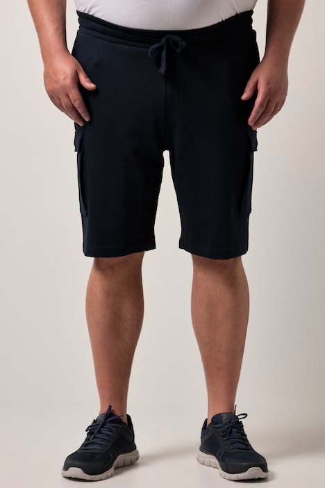 Bermuda cargo en molleton Men+, ventre confort et taille élastique, coupe Basic Fit - jusqu'au 8 XL