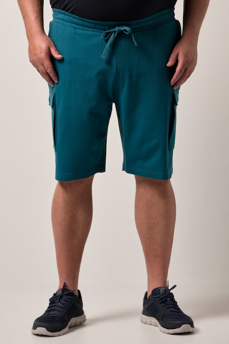 Bermuda cargo en molleton Men+, ventre confort et taille élastique, coupe Basic Fit - jusqu'au 8 XL