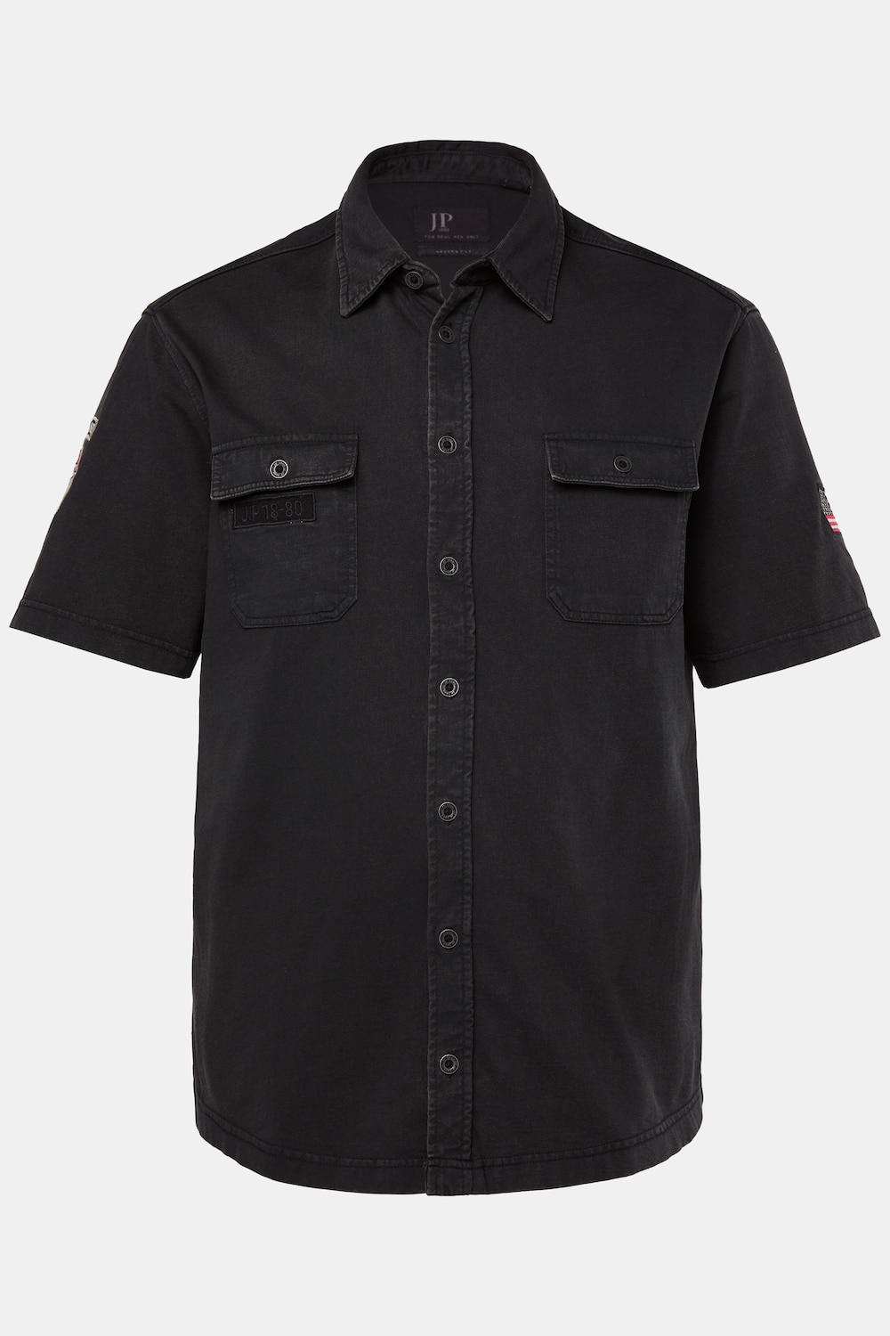 JP1880 Jersey-Hemd, Halbarm, Kentkragen, Vintage-Look, Modern Fit, bis 8 XL