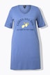 Jerseykleid, Zitronen, A-Linie, V-Ausschnitt, Halbarm