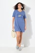 Jerseykleid, Zitronen, A-Linie, V-Ausschnitt, Halbarm