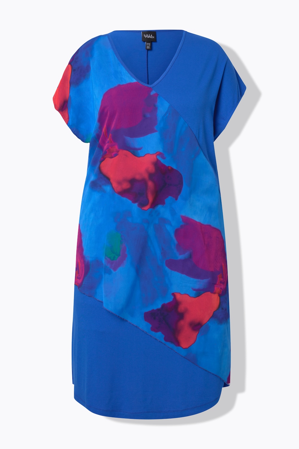 Stora storlekar Jerseyklänning, Dam, blå, storlek: 54/56, Polyester/Viskos, Ulla Popken