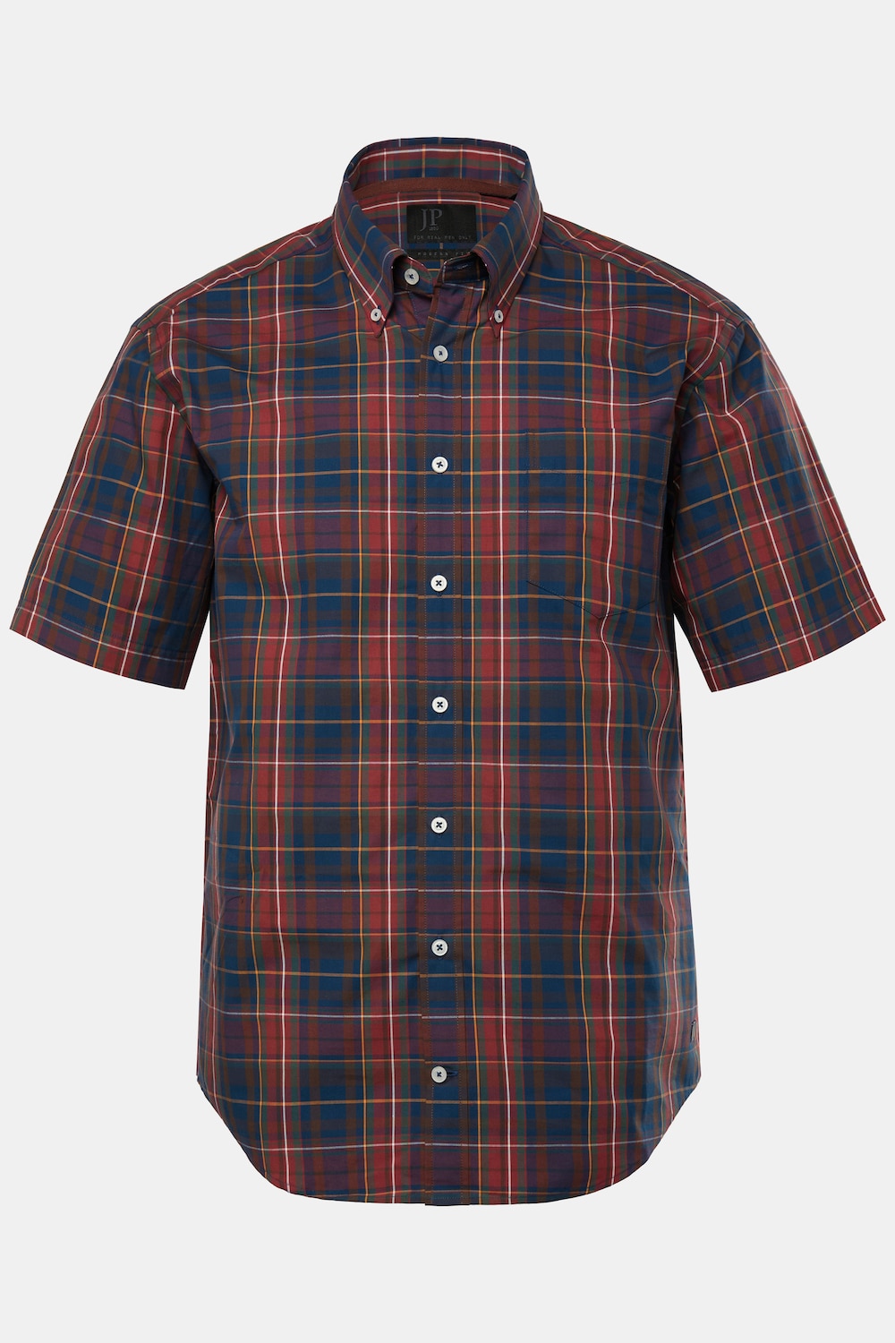 JP1880 Karohemd, Halbarm, Buttondown-Kragen, Modern Fit, bis 8 XL
