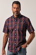 JP1880 ternet skjorte med korte ærmer, buttondown-krave, moderne pasform, op til str. 8XL