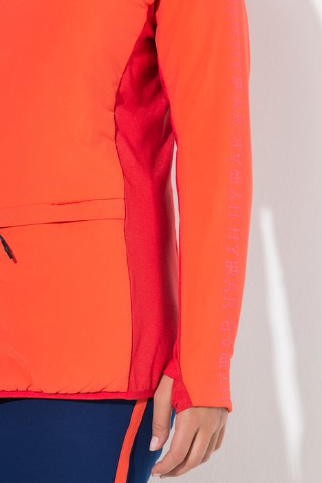 Funktionsjacke, Kapuze, Stehkragen, 2-Wege-Zipper