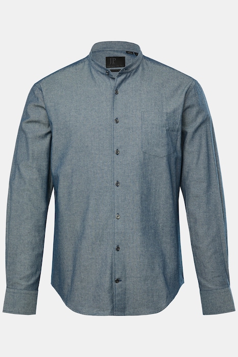JP1880 denim overhemd, lange mouwen, opstaande kraag, Modern Fit, tot 8XL