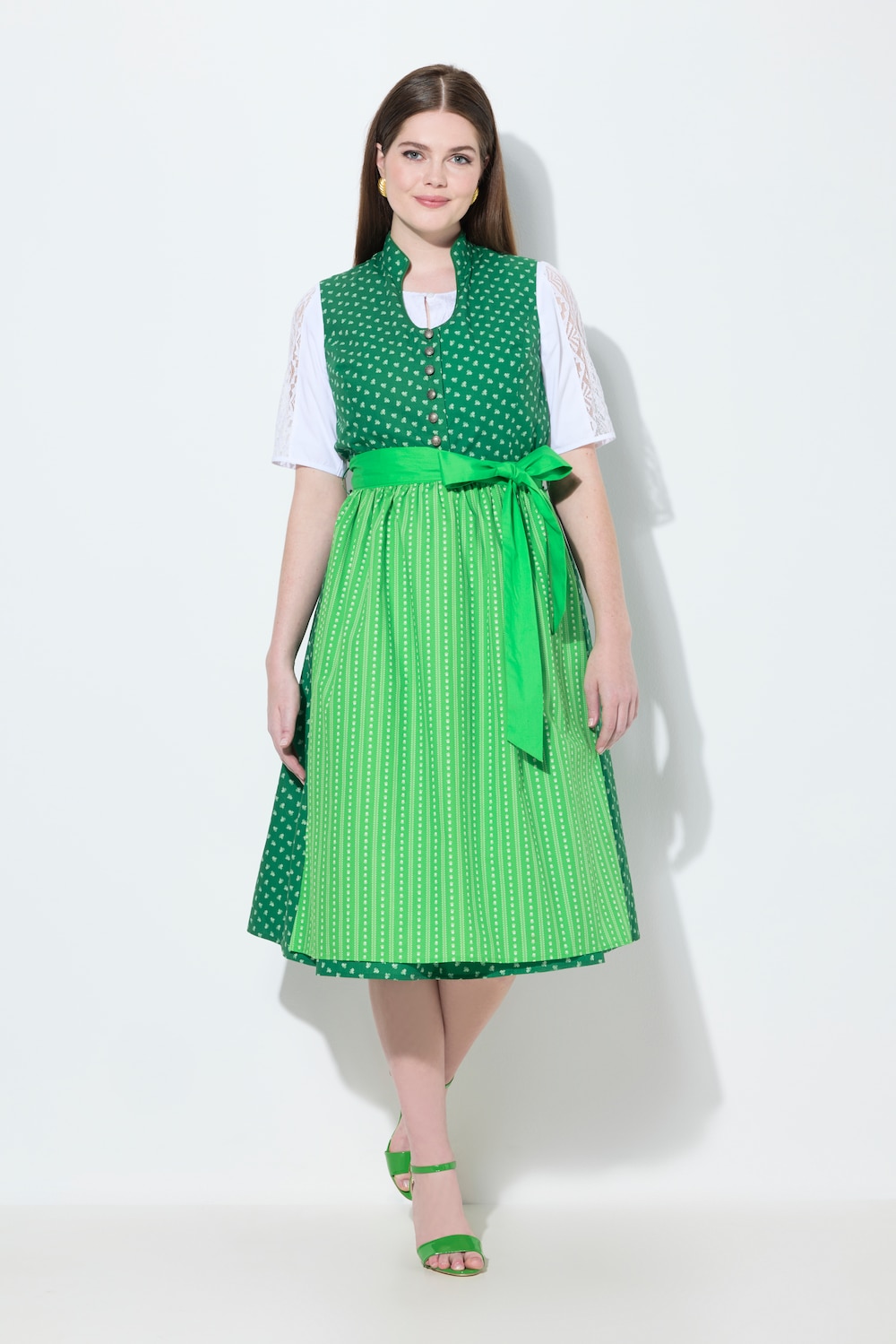 Große Größen Dirndl, Damen, grün, Größe: 62, Baumwolle, Ulla Popken