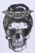 T-Shirt, Komfort Fit, Totenkopf-Motiv - Leo-Kopftuch