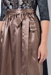Dirndl, Blüten, Carree-Ausschnitt, Satinschürze, ärmellos