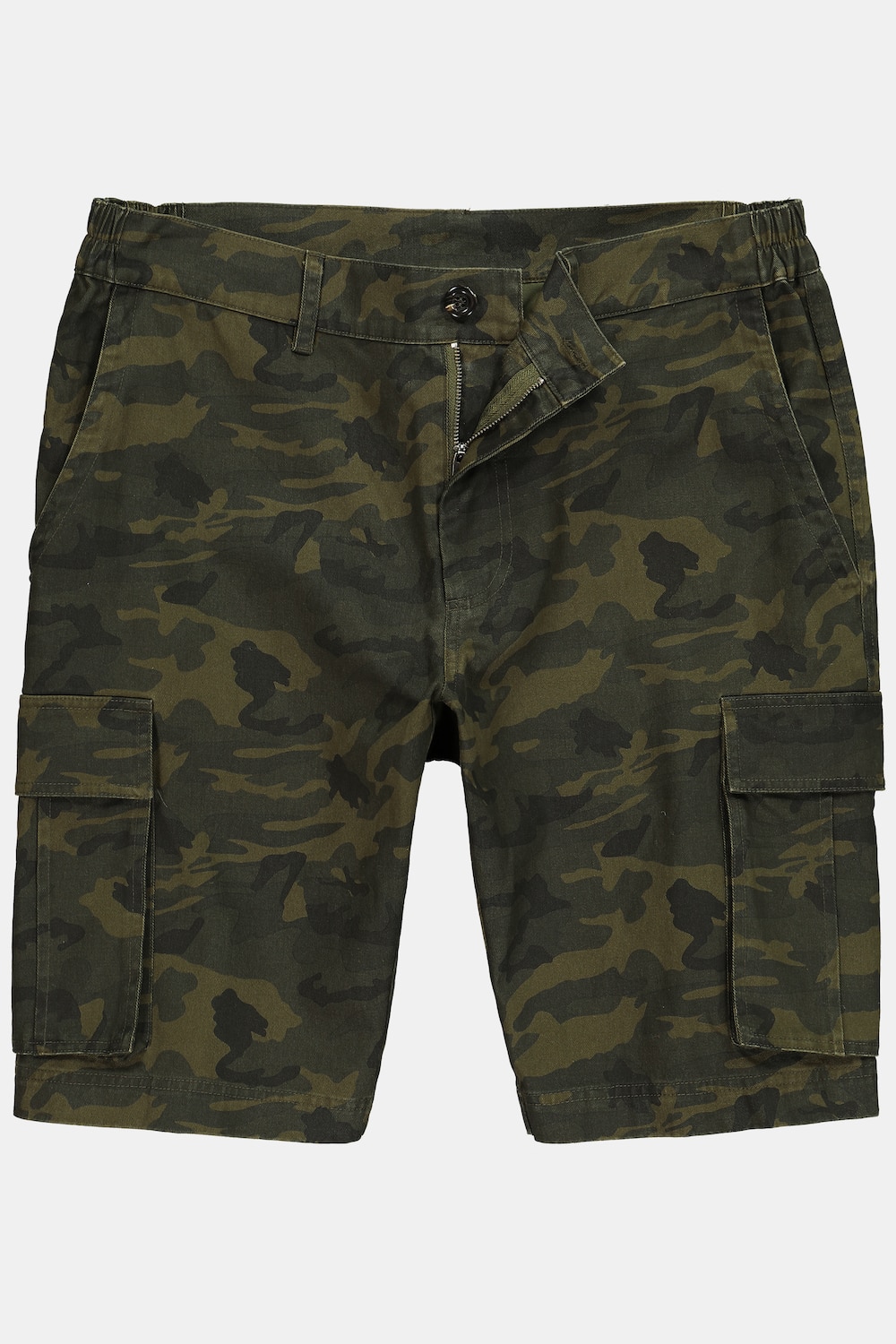 Stora storlekar Cargoshorts, Her, grön, storlek: 70, Bomull, Men Plus