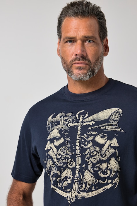 T-shirt, korte mouw, ronde hals, print, tot 8XL