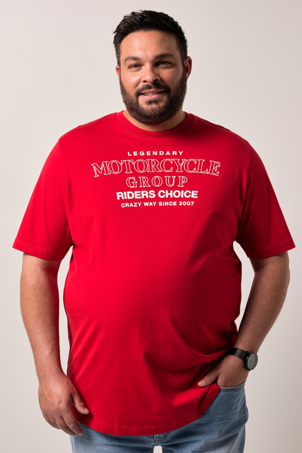 Men+ T-Shirt, Halbarm, Print, bis 8 XL