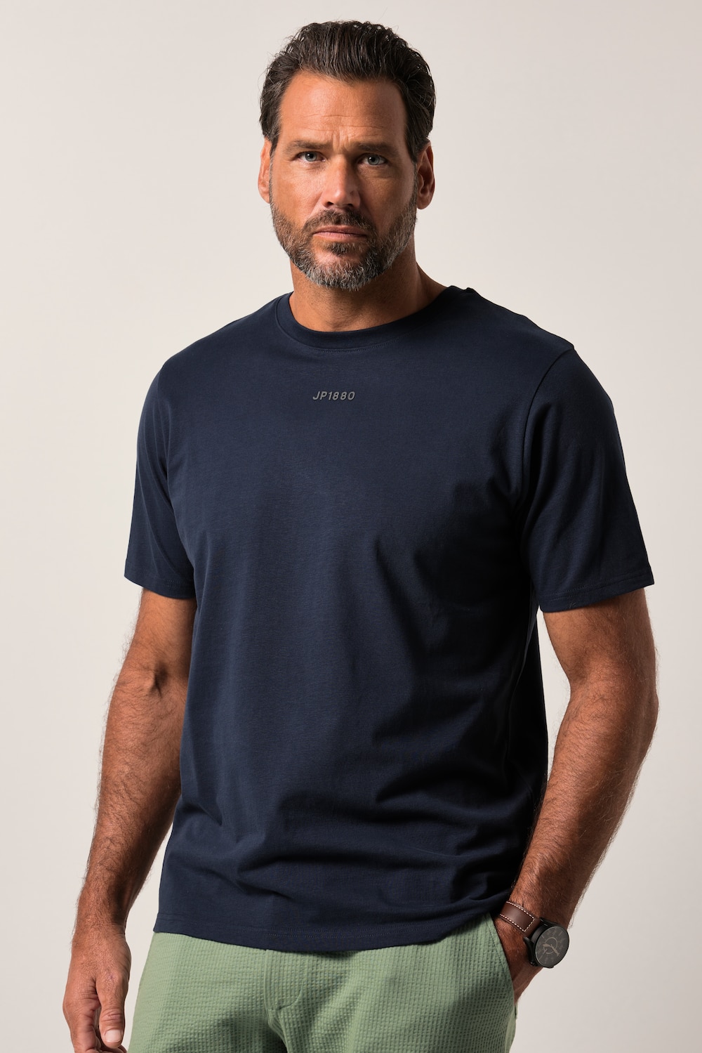 JP1880 T-Shirt, Halbarm, Rundhals, Print, bis 8 XL