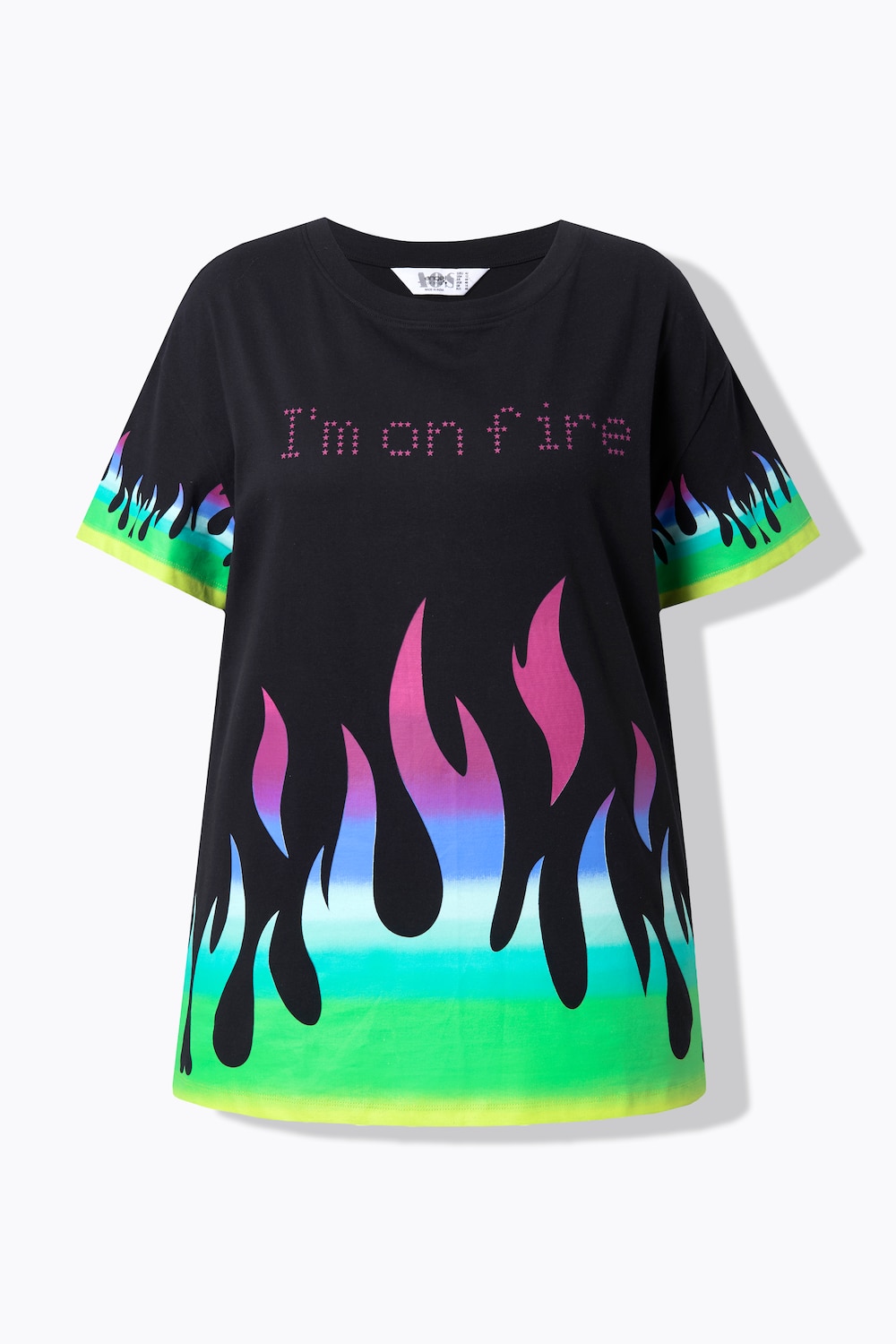 Stora storlekar T-shirt, Dam, svart, storlek: 50, Bomull, Angel of Style