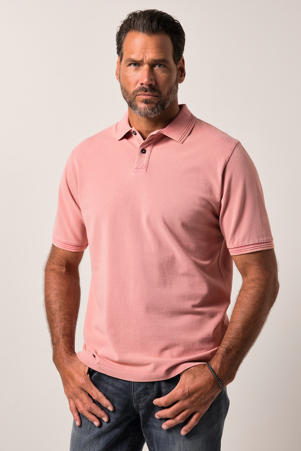 JP1880 Poloshirt, Halbarm, Piqué, Vintage Look, bis 8 XL