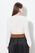 Dirndlbluse, Gummisaum, Rundhals, weiter Langarm