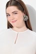 Dirndlbluse, Gummisaum, Rundhals, weiter Langarm