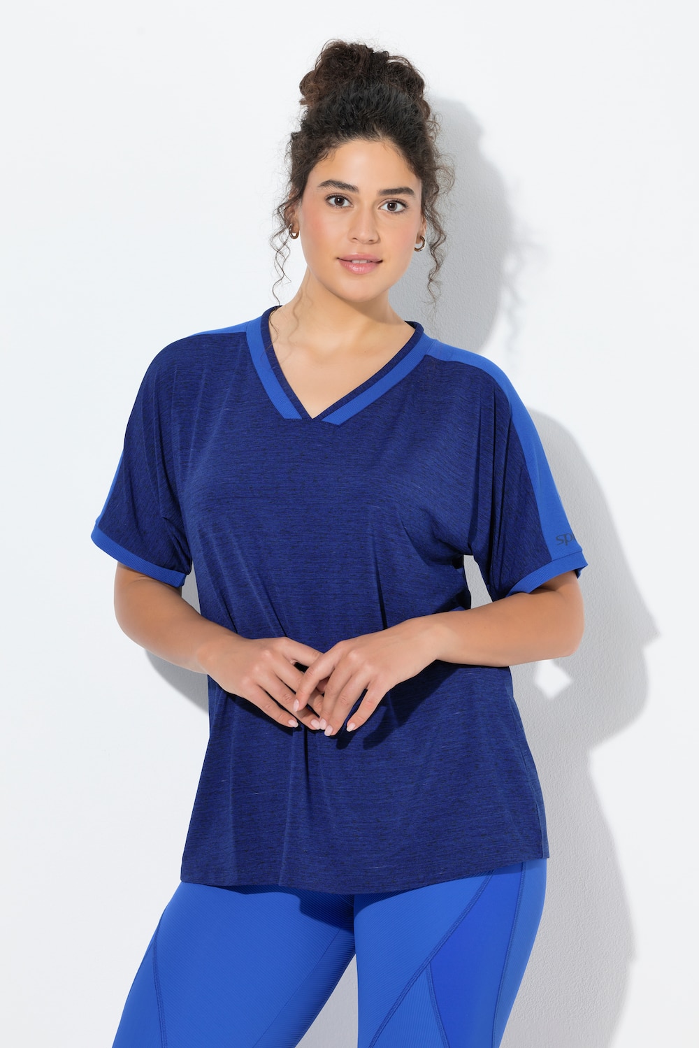 Große Größen Funktionsshirt, Damen, blau, Größe: 42/44, Polyester, Ulla Popken