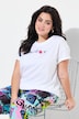 T-shirt, comfort fit, versierde smiley-print
