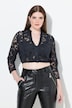 Dirndlbluse, Spitze, V-Ausschnitt, 3/4-Arm, Gummisaum