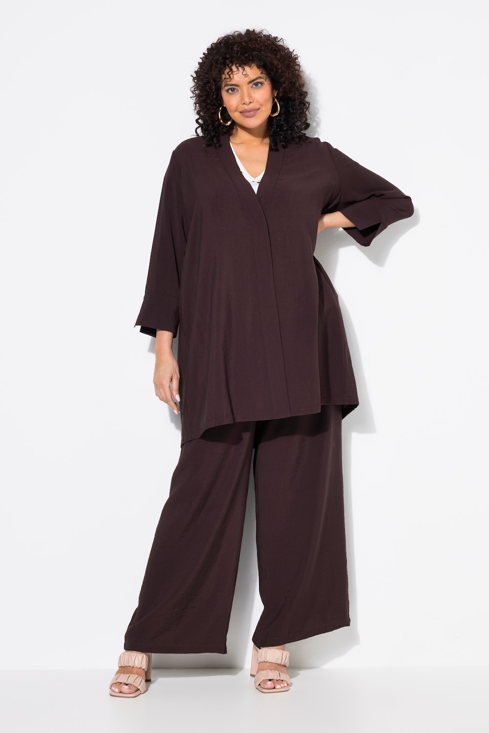 Große Größen Jacke, Damen, braun, Größe: 50/52, Viskose/Synthetische Fasern, Ulla Popken