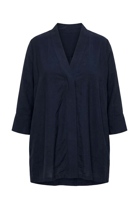 Bunda, výstřih do V, patentní knoflík, 7/8 rukávy