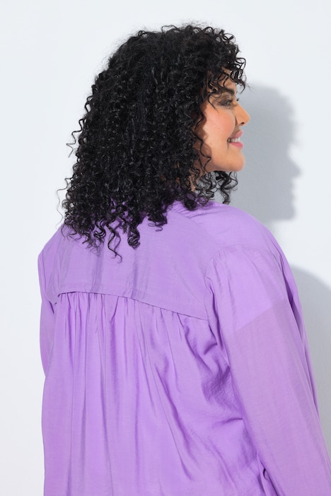 Kurtka, dekolt w serek, zatrzask, rękaw 7/8