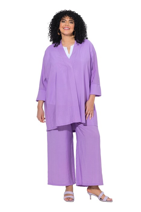 Bunda, výstřih do V, patentní knoflík, 7/8 rukávy