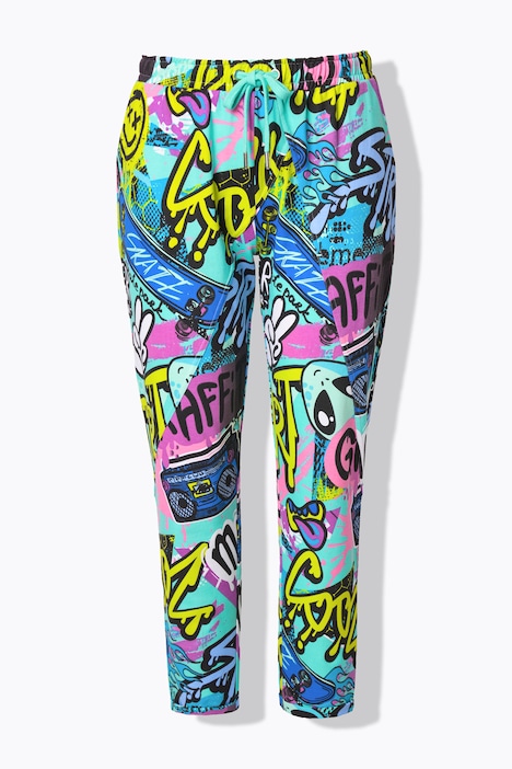 Jogginghose, Loose Fit, Sweat mit Comic-Print