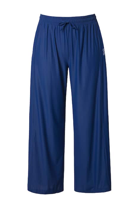 Funkční tréninkové kalhoty, široké nohavice, UPF 50+, elastický pas