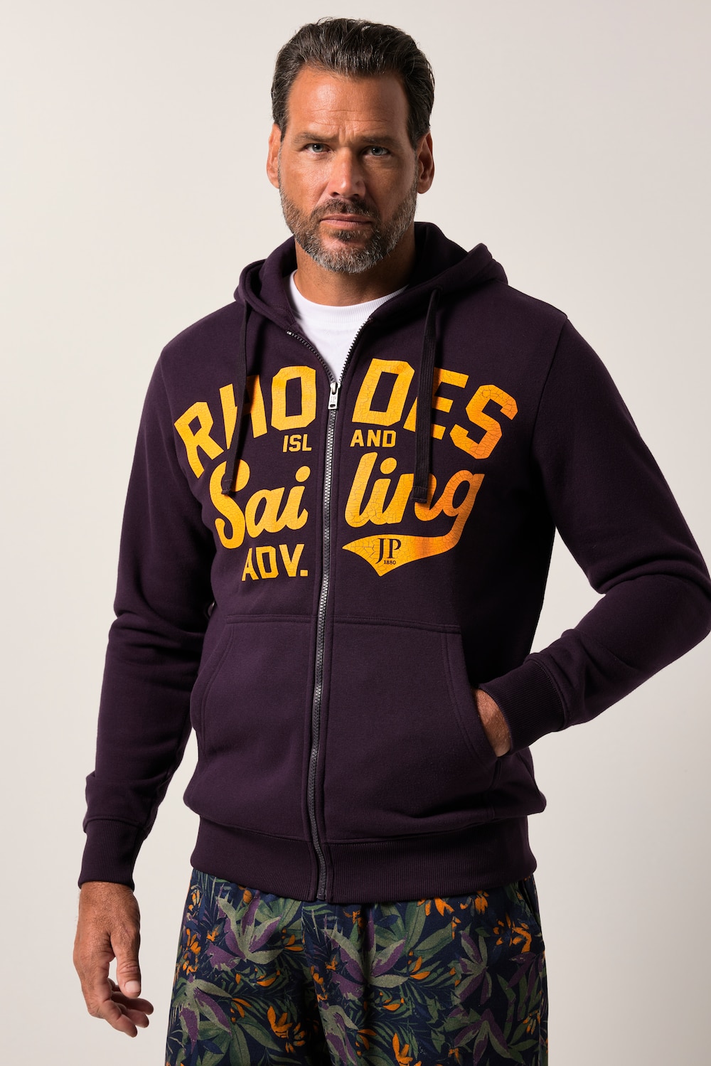 JP1880 hoodie-jack, capuchon, kangoeroezak, tot 8XL