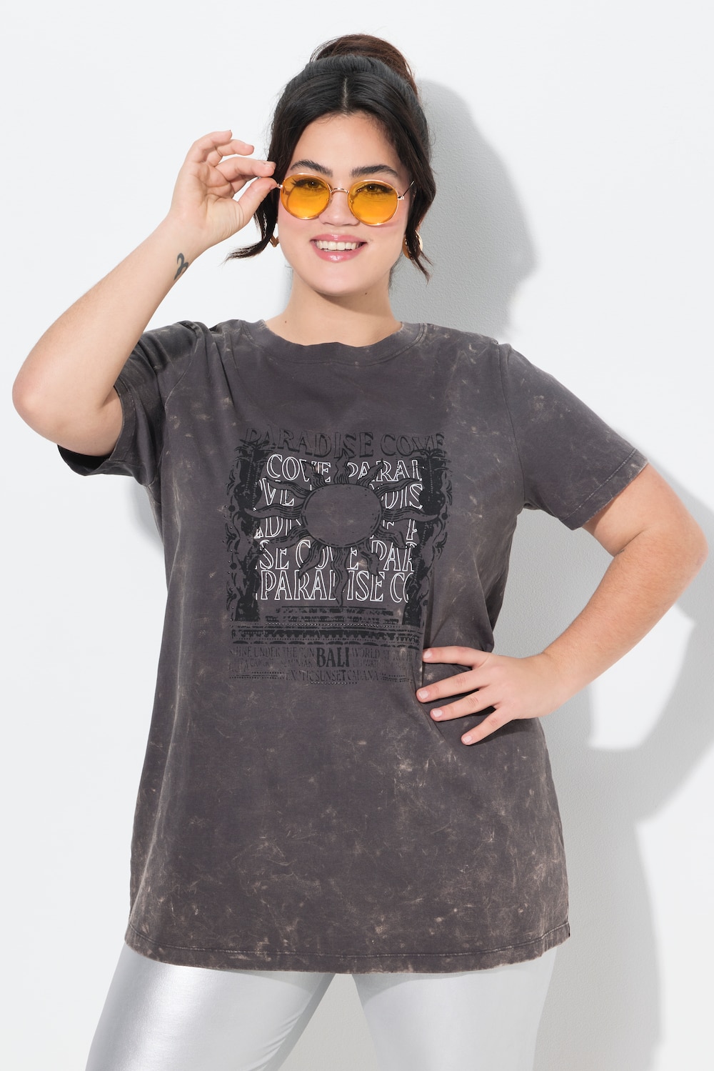 T-shirt, comfort fit, glinsterende zon