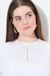 Dirndlbluse, Spitze, Rundhals, Langarm, Gummisaum