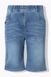 Boyfriend-Jeansbermuda, weites Bein, Elastikbund