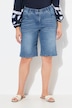 Boyfriend-Jeansbermuda, weites Bein, Elastikbund