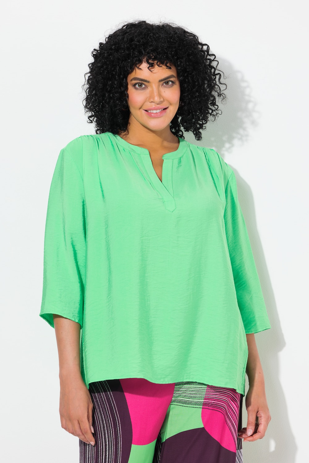 Thumbnail - Große Größen Bluse, Damen, grün, Größe: 42/44, Viskose/Synthetische Fasern, Ulla Popken