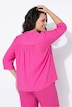 Bluzka, oversize, dekolt tunikowy, rękaw 3/4