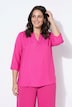 Bluzka, oversize, dekolt tunikowy, rękaw 3/4