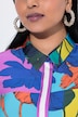 blouse, puntzoom, oversized, overhemdkraag, 3/4-mouwen