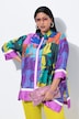 blouse, puntzoom, oversized, overhemdkraag, 3/4-mouwen
