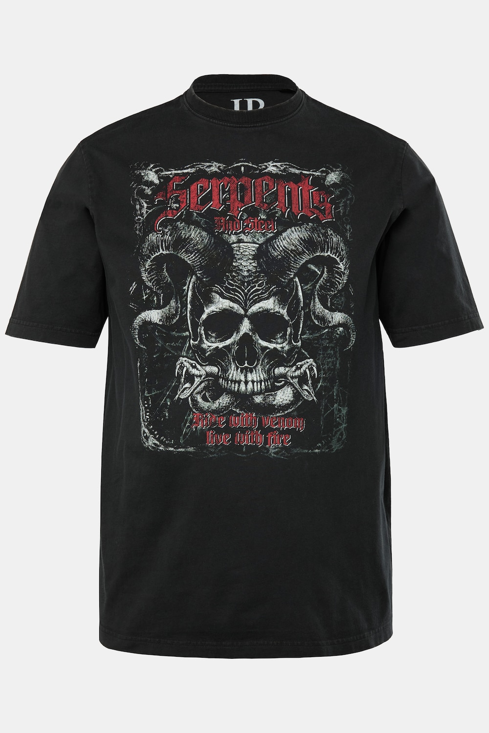 JP1880 T-Shirt, Halbarm, Vintage Look, Brustprint, bis 8 XL