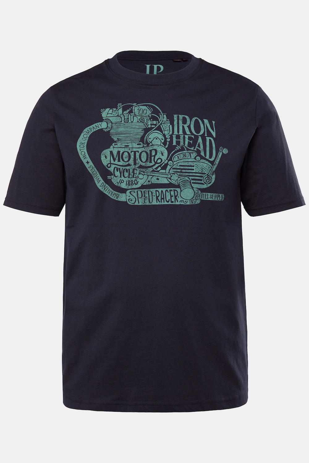 JP1880 T-Shirt, Halbarm, Brustprint, bis 8 XL