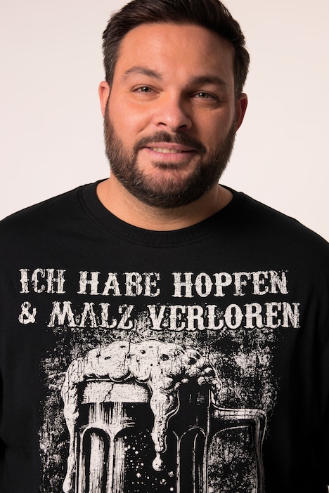 Men+ T-Shirt, Tracht, Bauchfit, Print, Halbarm, bis 8 XL