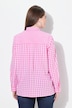 Geruite traditionele blouse, overhemdkraag, lange mouw, oprolbandjes