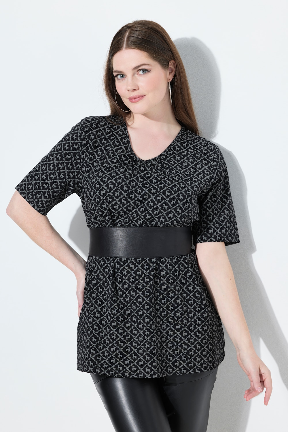 Große Größen T-Shirt, Damen, blau, Größe: 54/56, Baumwolle, Ulla Popken