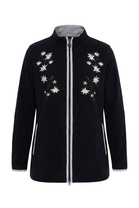 Tradiční flísová bunda, výšivka protěže, dvoucestný zip