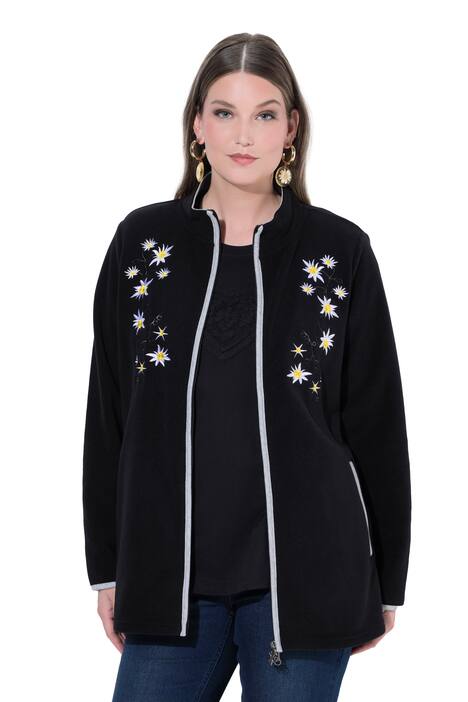 Tradiční flísová bunda, výšivka protěže, dvoucestný zip