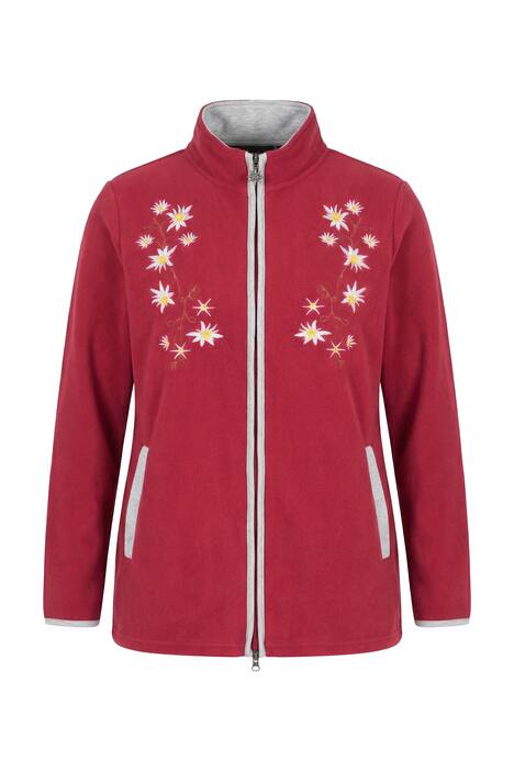 Tradiční flísová bunda, výšivka protěže, dvoucestný zip