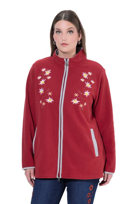 Tradiční flísová bunda, výšivka protěže, dvoucestný zip